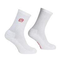 Crew Socks «Cheese Scribble», white