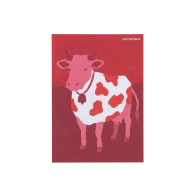 Postcard «Cow Drawing», red