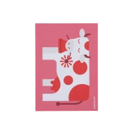 Postcard «Cow Graphic», red
