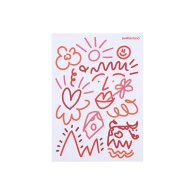 Postcard «Swiss Scribbles», white