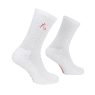 Crew Socks «Mountain Scribble», white