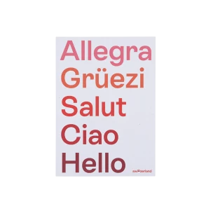 Postcard «Swiss Greetings», white
