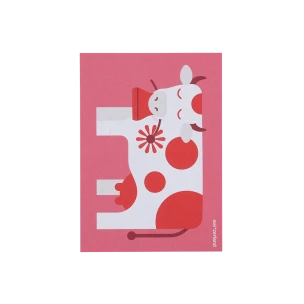 Postcard «Cow Graphic», red