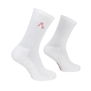 Crew Socks «Mountain Scribble», white