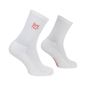 Crew Socks «Cow Scribble», white