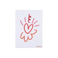 Postcard «Heart Scribble», white